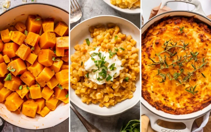 A collage of three dishes made with this vegetable.