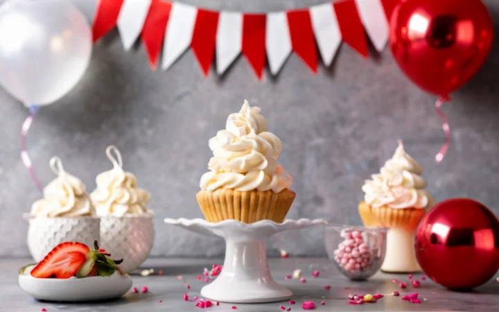  set against a backdrop of a festive kitchen with balloons and streamers, symbolizing the joy of cooking 