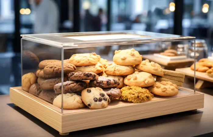 Collection of chocolate chip cookie packages from top brands like Tate's Bake Shop, Pepperidge Farm, Chips Ahoy!, and Trader Joe's, artistically arranged in vibrant colors