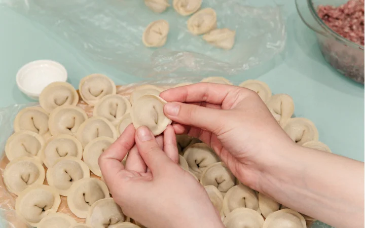 The process of working with the dough and cooking